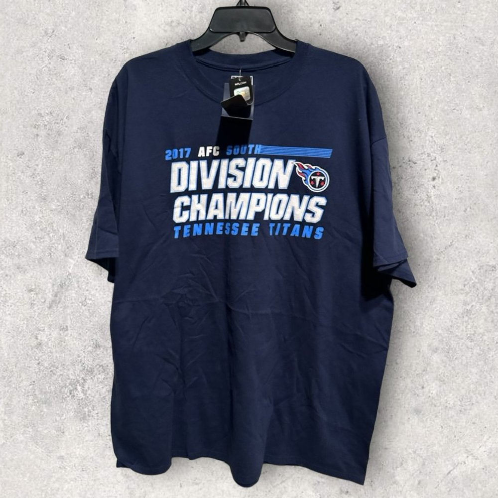 NEW WITH TAG 2017 Tennessee Titans Division Champs TEE SIZE 2Xl